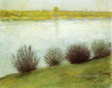 August Macke Painting - The Rhine near Herzel August Macke